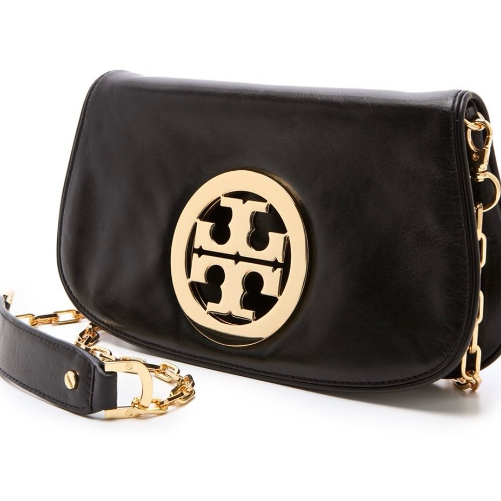 Band new Leather clutch bag with gold shoulder chain straps